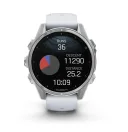 Смарт-часы Garmin Fenix 8 Amoled 43мм Silver c белым силиконовым ремешком (010-02903-00)