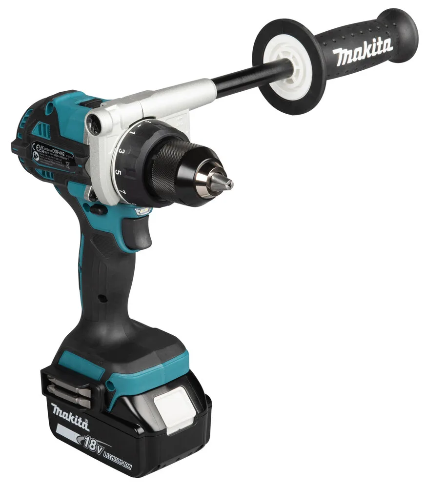Дрель-Шуруповерт ударный Makita DDF492RTJ (0197050011688), зеленый/черный — фото 7 из 12