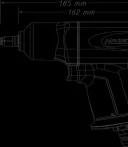 Гайковерт ударный HAZET 9012EL-SPC, 1700Нм, 1/2, голубой/черный