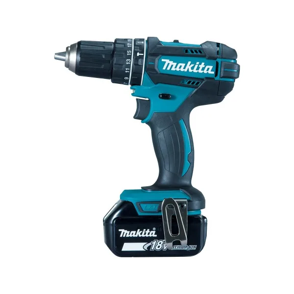 Дрель-шуруповёрт ударная аккумуляторная Makita DHP482RFJ, 18 В, 62 / 36 Н·м