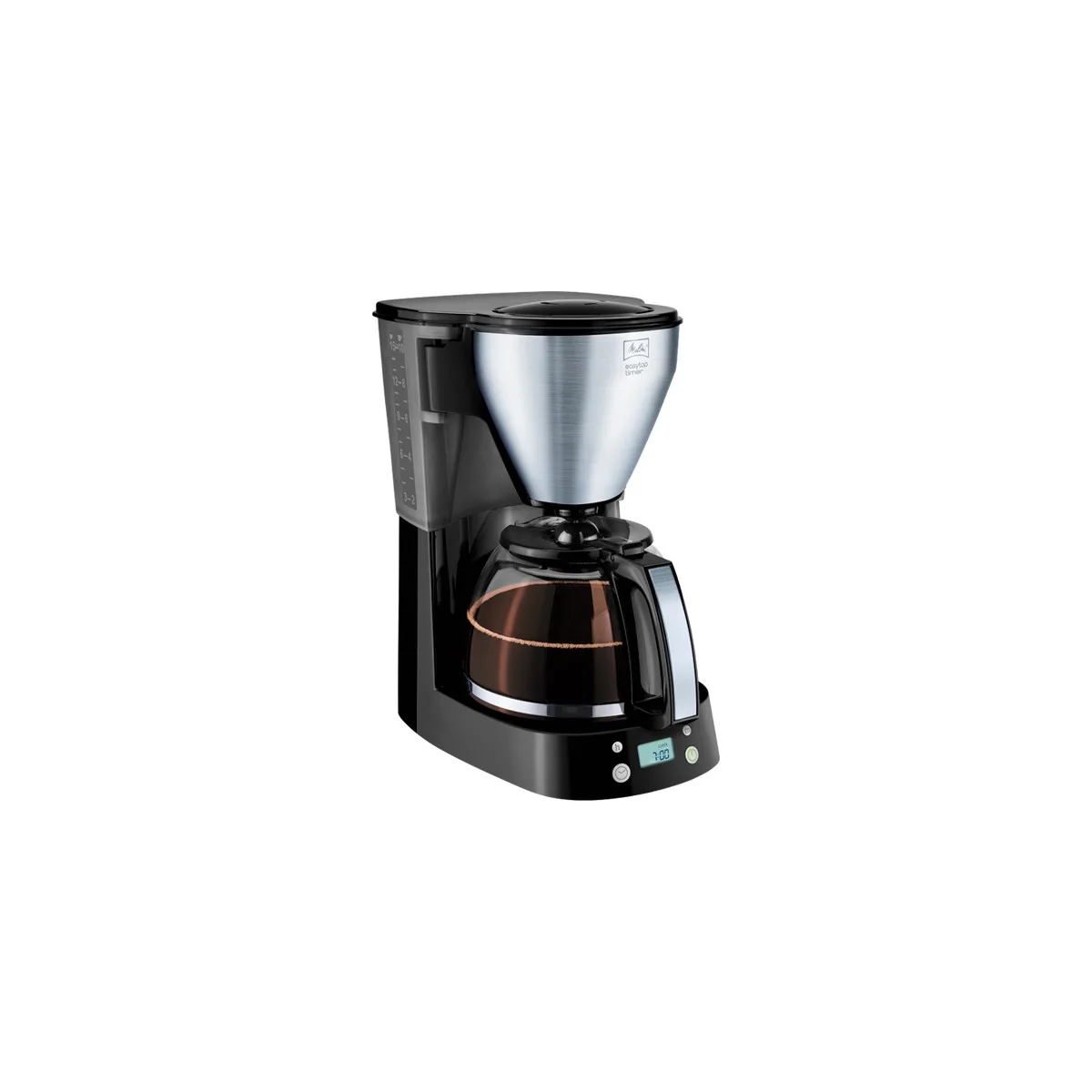 Кофемашина с фильтром Melitta Easy Top Timer, со стеклянным кувшином, 10 чашек, черный (1010-15)