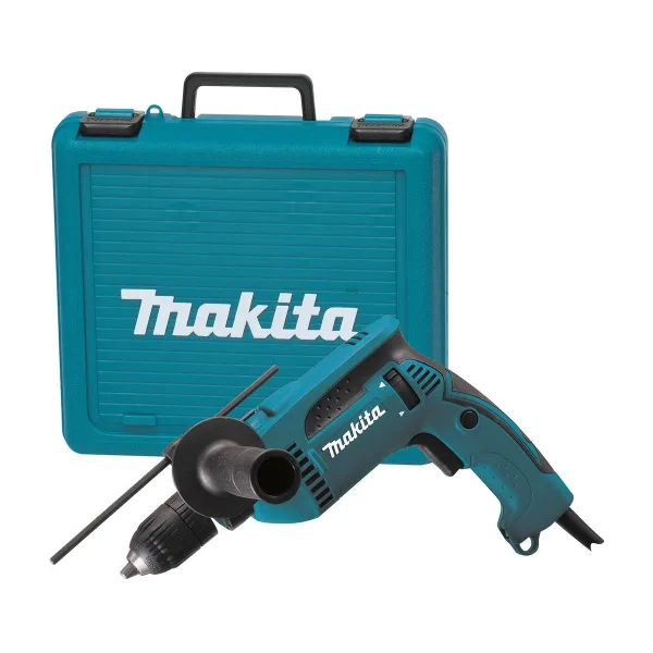 Дрель ударная сетевая Makita HP1641K 680 Вт, 0–2800 об/мин, патрон 13 мм, реверс, кейс