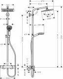 Душевая стойка hansgrohe Crometta Е 240 1jet Showerpipe 27271000 хром
