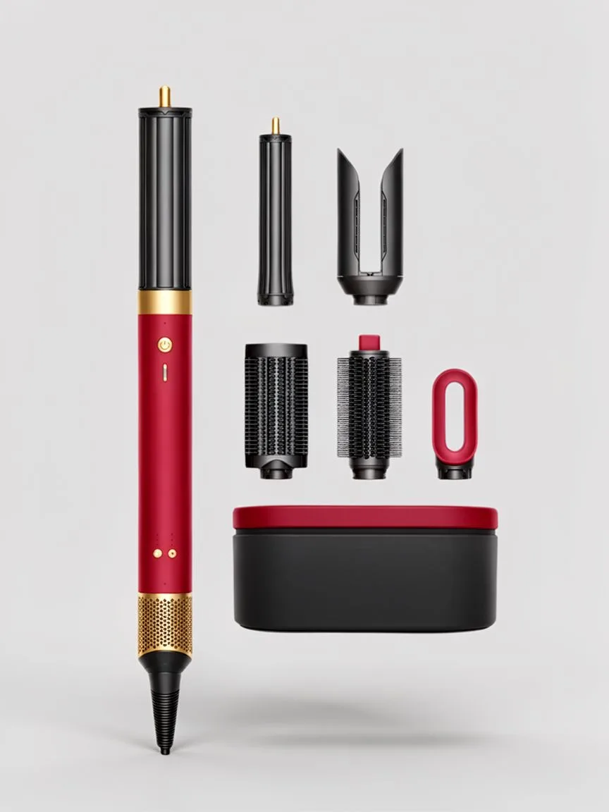 Фен-стайлер Dyson Airwrap Co-anda2x Straight+Wavy, 176955-01, Red Velvet/Gold — фото 9 из 9