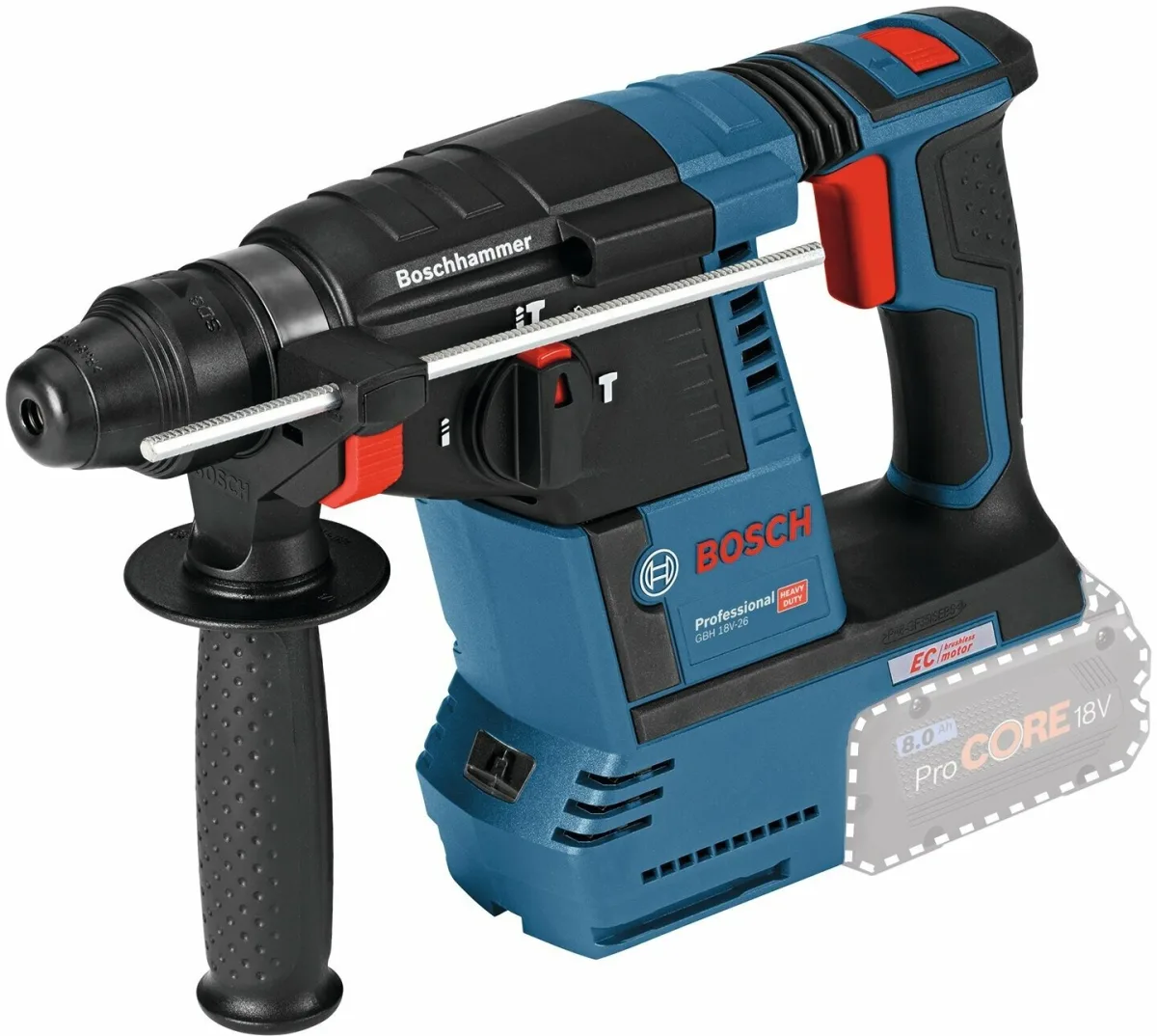 Перфоратор аккумуляторный BOSCH GBH 18V-34 CF, 2 АКБ, арт. 0611914003 — фото 2 из 10