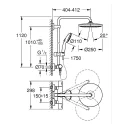 Душевая система Grohe Vitalio Start System 250 32665253