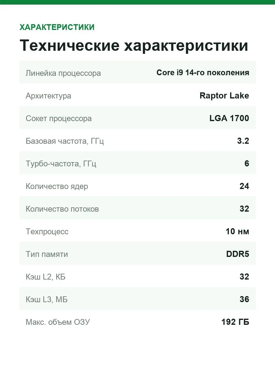 Процессор Intel Core i9-14900K (LGA1700, Raptor lake, 2.4/5.6GHz, UHD Graphics 770) OEM, CM8071505094017 — фото 3 из 7
