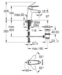 Смеситель Grohe Eurodisc Cosmopolitan 3319020E для раковины
