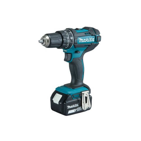 Дрель-шуруповёрт ударная аккумуляторная Makita DHP482RFJ, 18 В, 62 / 36 Н·м