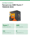 Процессор AMD Ryzen 7 7800X3D BOX(без кулера)