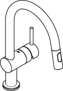 Сенсорный однорычажный смеситель для мойки GROHE QUICKFIX Minta Touch (31358002)