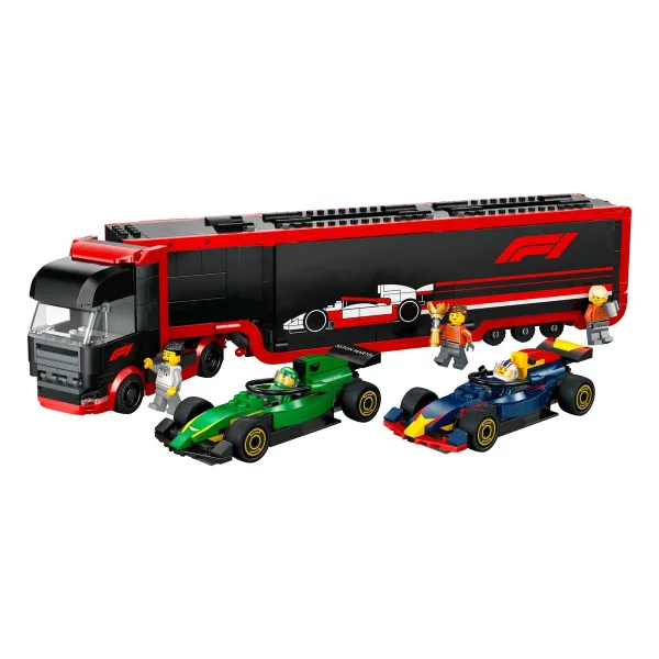 Конструктор LEGO City 60445 Автовоз «Формулы-1» с болидами RB20 и AMR24, 1086 деталей, 5 минифигурок, от 8 лет
