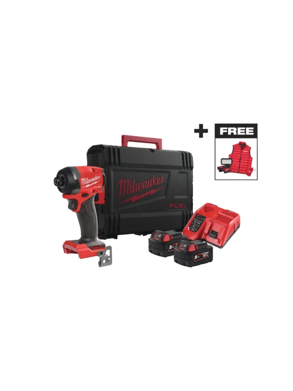 Винтоверт ударный аккумуляторный Milwaukee M18 FID3MC-502X 18 В, 226 Нм, 2 АКБ 5 А·ч, фонарь, кейс