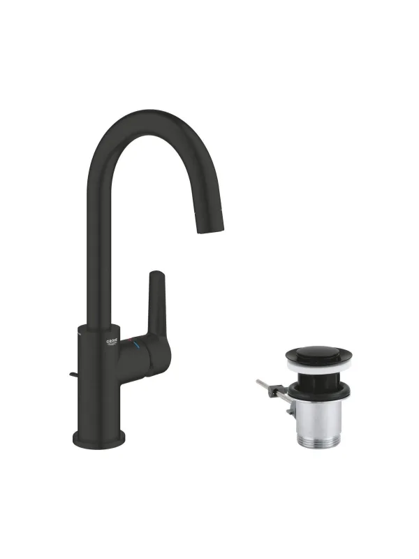 Смеситель GROHE Старт 242032432, матовый черный, однорычажный для раковины