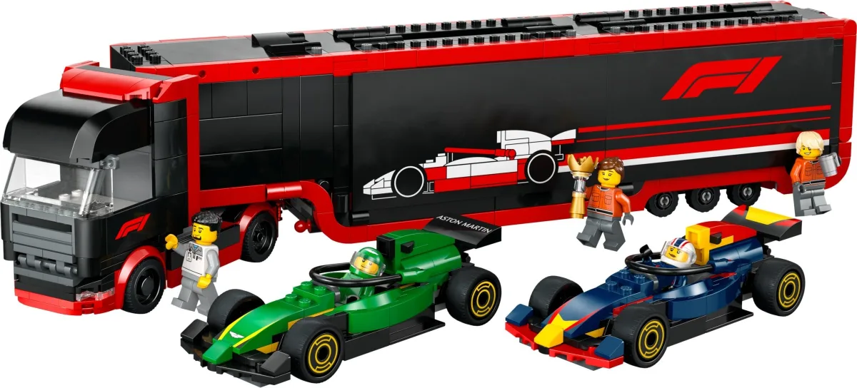 Конструктор LEGO City 60445 Автовоз «Формулы-1» с болидами RB20 и AMR24, 1086 деталей, 5 минифигурок, от 8 лет — фото 2 из 3