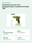Клеевой пистолет без аккумулятора в комплекте Ryobi 18В RGLU18-0 5133005717