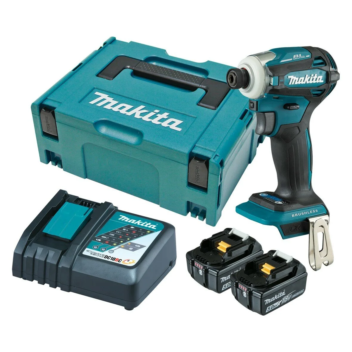 Аккумуляторный ударный винтовёрт Makita DTD172RTJ (18V, 2x5.0Ah, Li-Ion, MakPac)