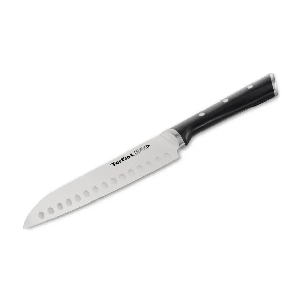 Нож кухонный "Сантоку" Tefal Ice Force K2320614, 18 см, черный/нержавеющая сталь