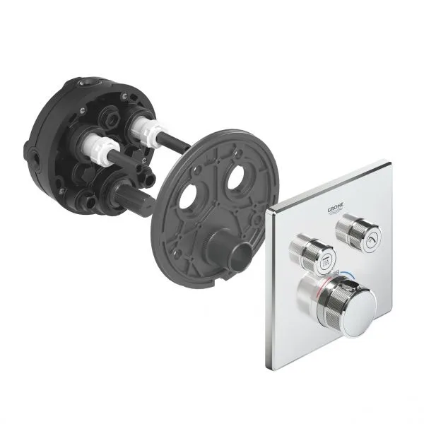 Термостат для встраиваемого монтажа на 2 выхода Grohe Grohtherm SmartControl 29124 000 (29124000) хром — фото 5 из 10
