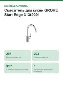 Смеситель для кухни GROHE BauEdge 31369001