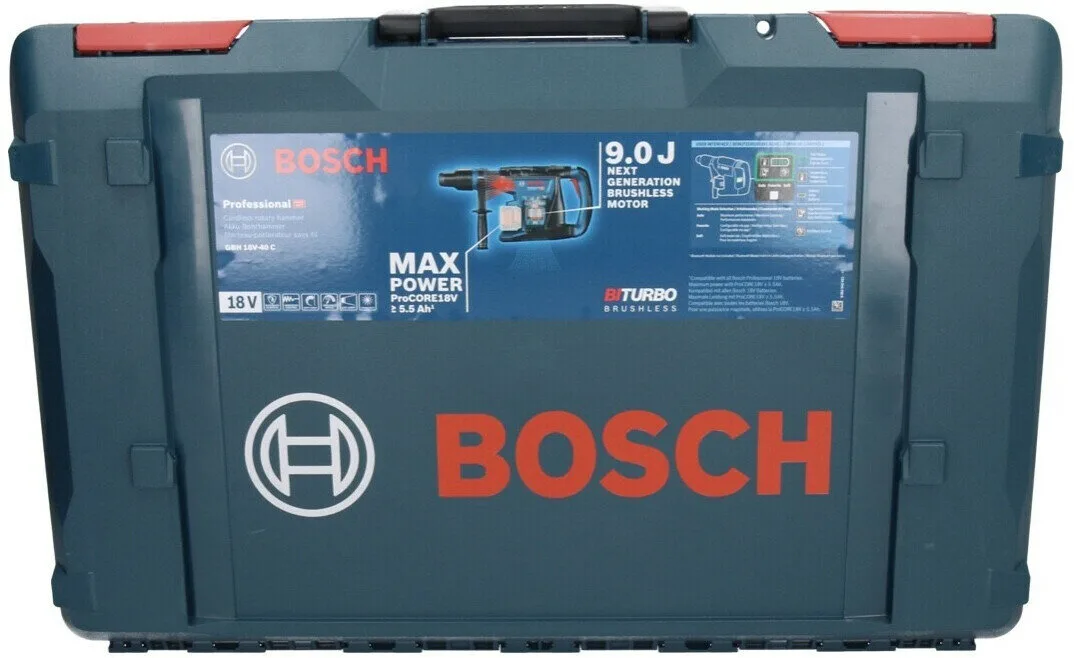 Перфоратор Bosch GBH 18V-40 C Solo + 2 x 5,5Ah ProCore Akku + XL-Boxx (0611917103) — фото 4 из 6