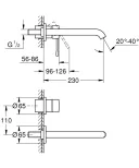 Смеситель для раковины настенный Grohe Essence New 19967001