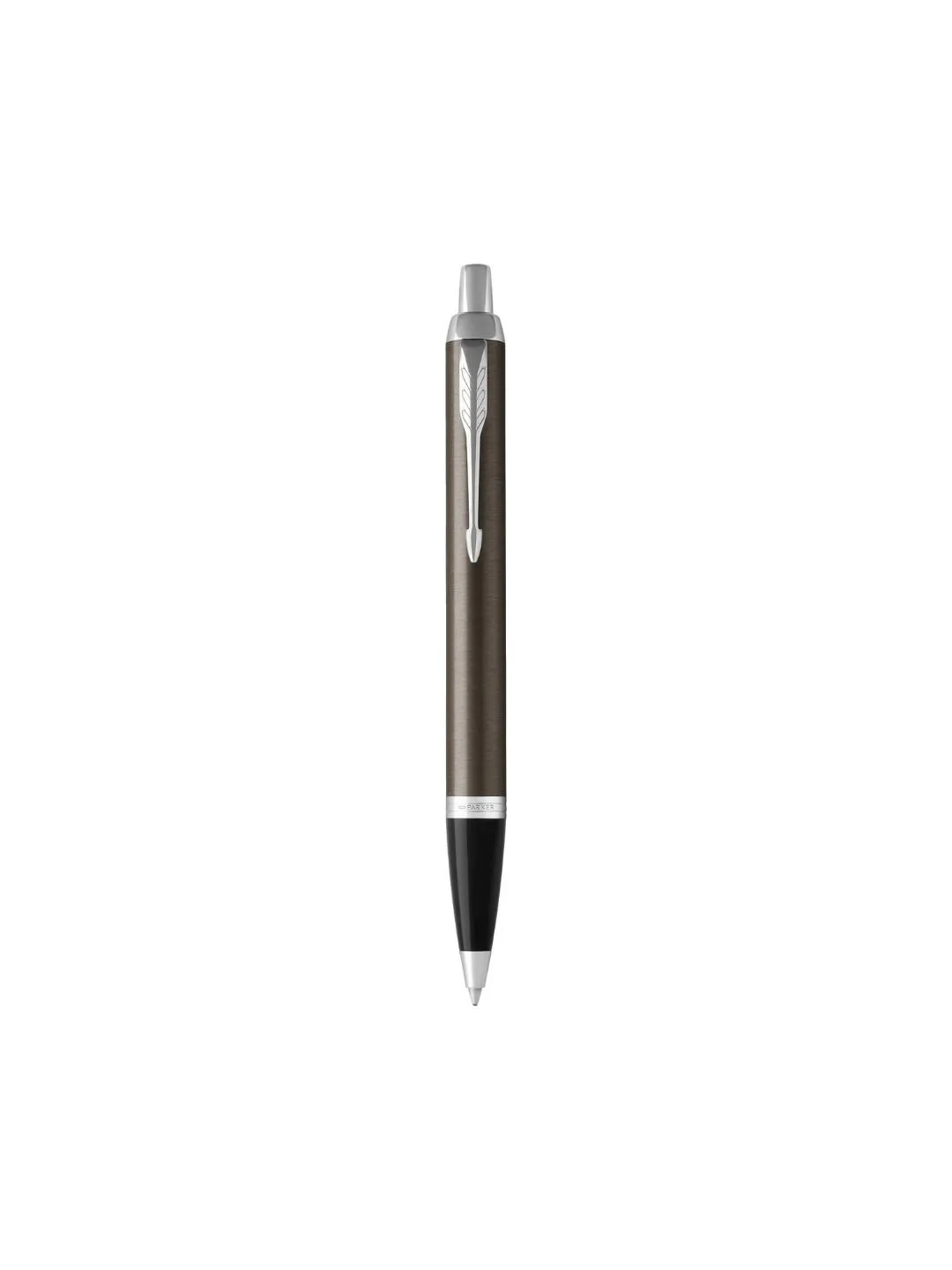 Шариковая ручка Parker IM Dark Espresso CT, лак с хромом, узел M, синие чернила