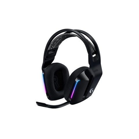 Гарнитура игровая беспроводная Logitech G G733 LIGHTSPEED чёрная, драйверы 40 мм, до 29 часов работы