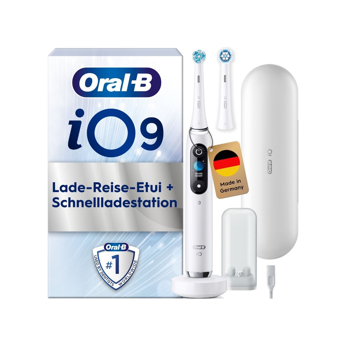 Электрическая зубная щётка Oral-B iO Series 9N White Alabaster, 2 насадки