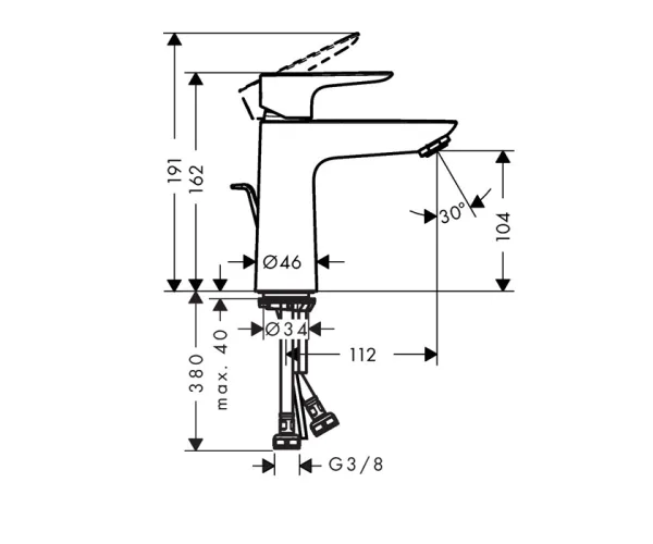 Смеситель для раковины Hansgrohe Talis E 110 71710700
