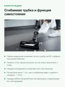 Пылесос вертикальный аккумуляторный Bosch Unlimited 7 BKS711MTB, 18 В, 3 А·ч, белый