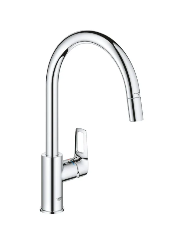 Смеситель для кухни GROHE StartLoop 30556000 с выдвижным изливом, высокий, 360°, хром