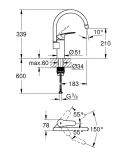 Смеситель для кухни однорычажный Grohe Eurosmart 33202003