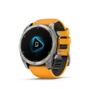 Умные часы премиум класса Fenix 8 51 mm AMOLED Sapphire Titanium with Spark Orange/Graphite Silicone Band 010-02905-10