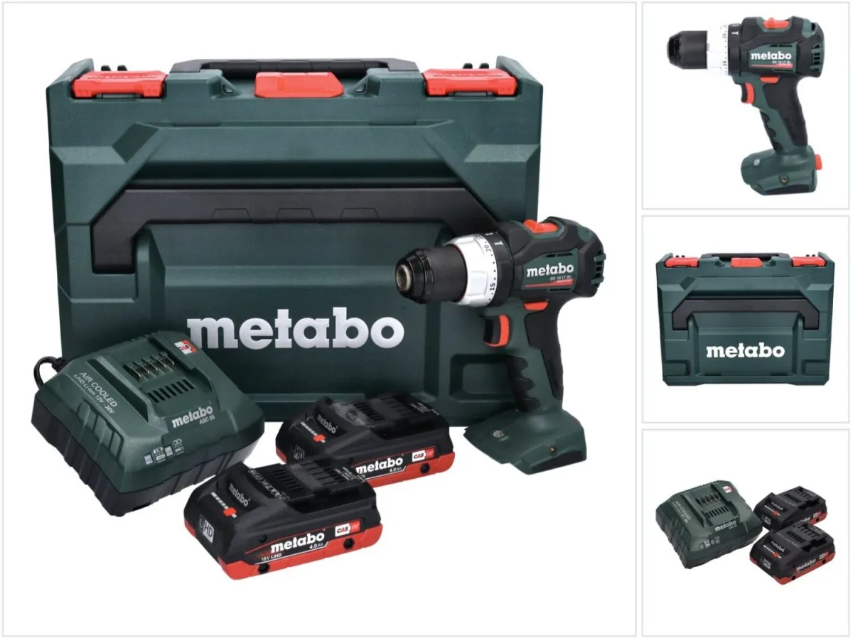 Дрель шуруповерт аккумуляторная Metabo BS 18 LT BL + 2x4 LiHD + Charger ЗУ ASC 55 + metaBOX 145 (602325800)