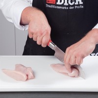 Нож поварской F. DICK Red Spirit Kullenschliff Santoku (8174218K), лезвие 18 см