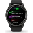 Умные часы Garmin Venu2, AMOLED, сенсорные, чёрные с серым безелем