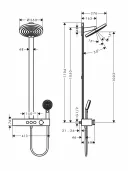 Душевая система Hansgrohe Pulsify Showerpipe 260 2jet 24240670