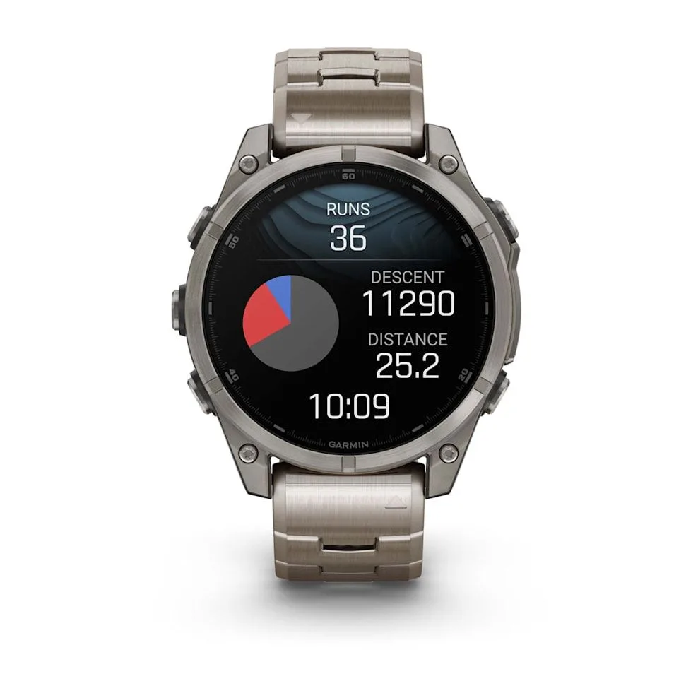Умные часы Garmin Fenix 8 - 47mm, AMOLED Sapphire, Titanium, светло-серый, титановый ремешок (010-02904-40) — фото 10 из 12
