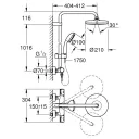 Душевая система GROHE Bau System 210, с термостатическим смесителем, хром (26699000)