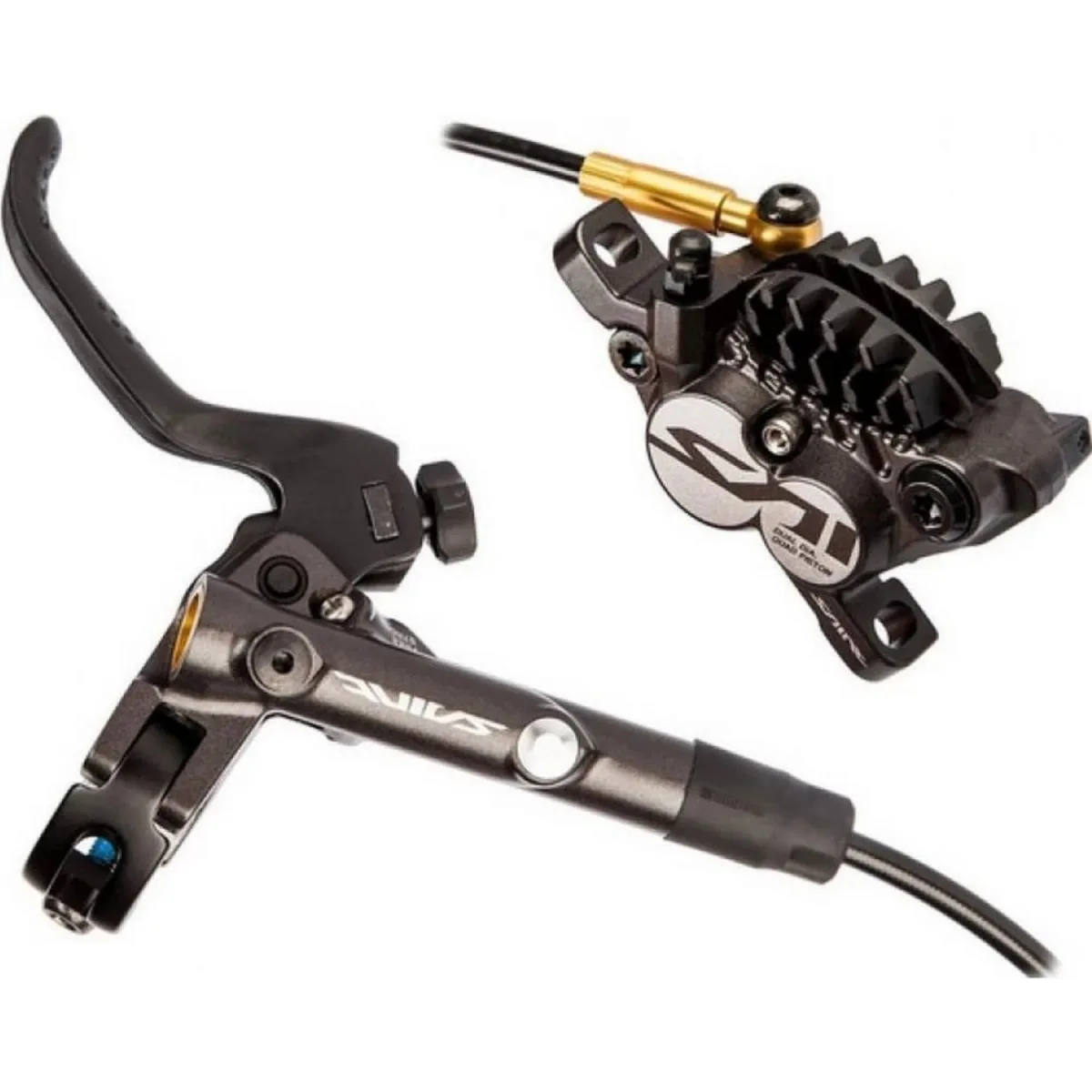 Комплект гидравлического дискового тормоза Shimano Saint M820 (левая ручка), 100 см