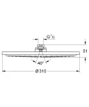 Верхний душ GROHE "Rainshower" (27477000)