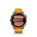 Умные часы Garmin Fenix 8 47 mm, AMOLED Sapphire, Titanium with Spark Orange Graphite Silicone Band (010-02904-11)