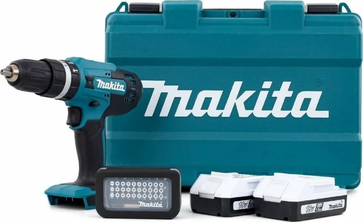 Ударная дрель-шуруповёрт Makita HP488D011, зеленый/черный, в кейсе