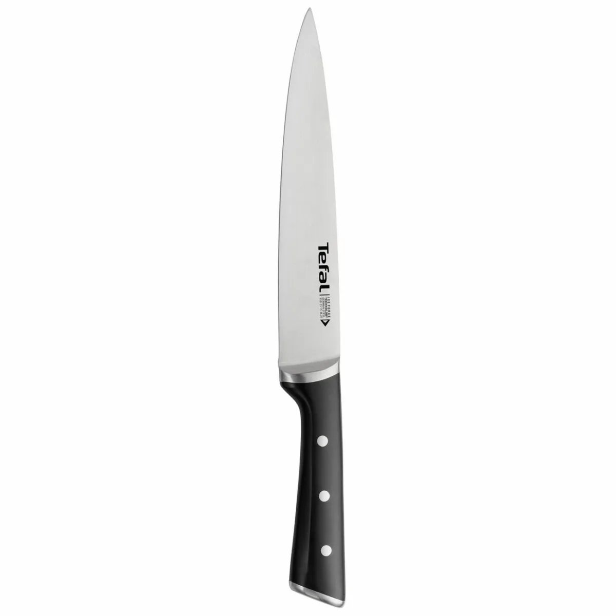 Нож кухонный "для шинковки" Tefal Ice Force 20 см K2320714, черный/нержавеющая сталь