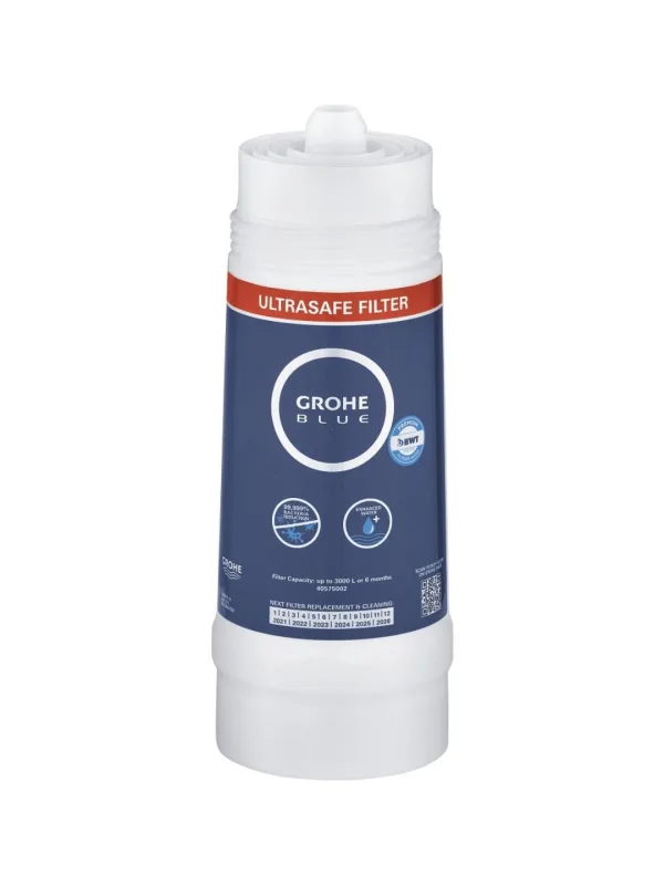 Сменный фильтр Grohe Blue UltraSafe для систем питьевой воды, ресурс 3000 л