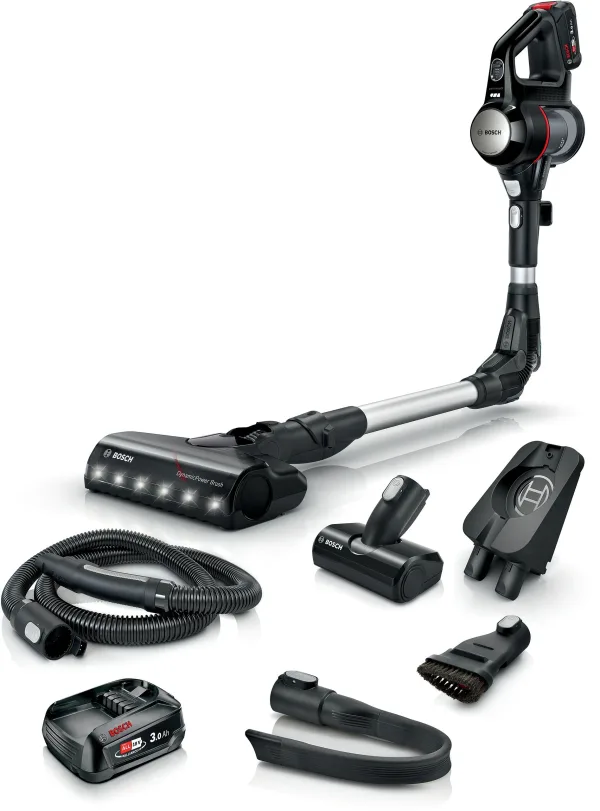 Пылесос вертикальный аккумуляторный Bosch Unlimited 7 BCS712E, 18 В, 2 АКБ 3,0 А·ч, чёрный