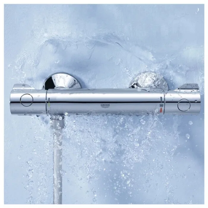 Термостат для душа GROHE Grohtherm 34558000, латунь, встраиваемый, 30,5x8,5х7 см — фото 5 из 9