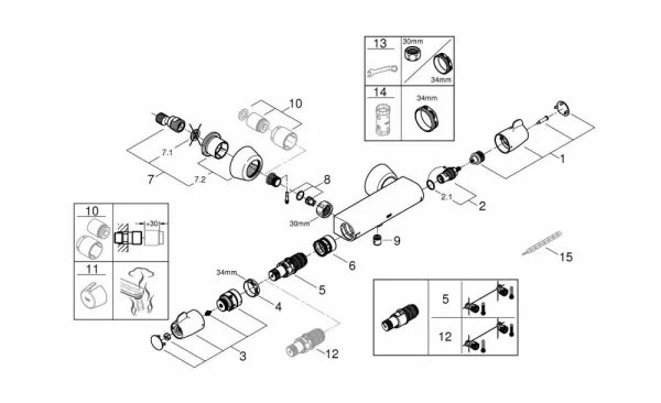 Смеситель для ванны GROHE Grohtherm Special 34667000