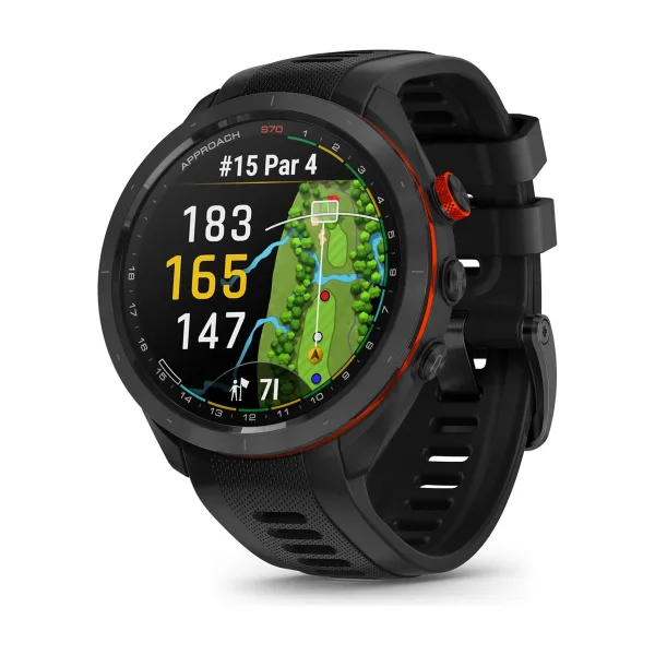 Смарт-часы для гольфа Garmin Approach S70 47 мм, AMOLED 1,4 дюйма, GPS, керамический безель